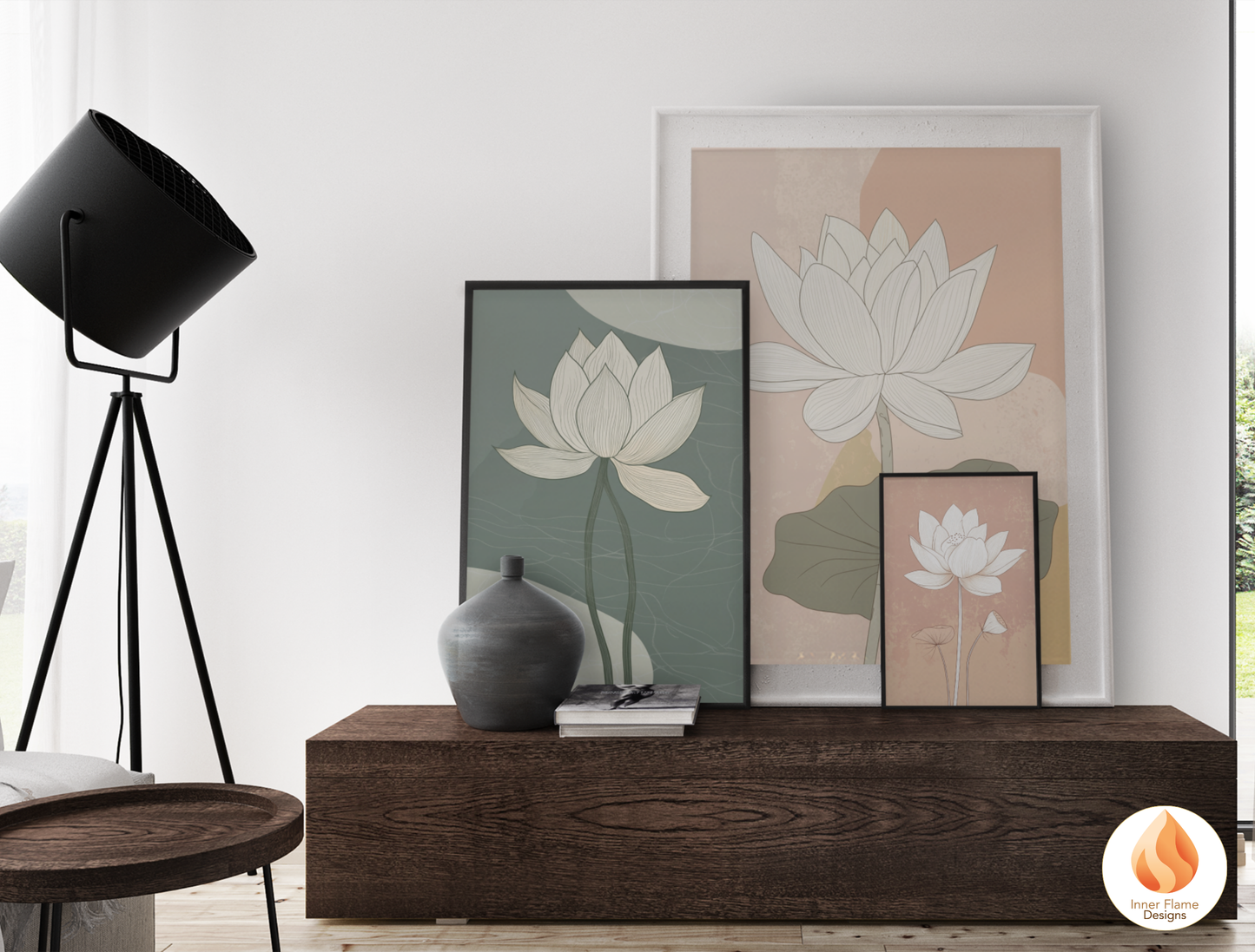 Subtle Japandi Art for Modern Home Design | Triptych Artwork (Series 3)