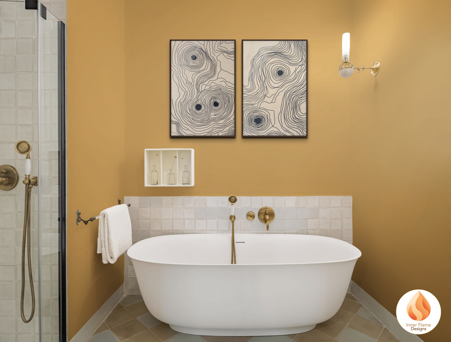 Contoured Line Art for Modern Home Design | Triptych Artwork