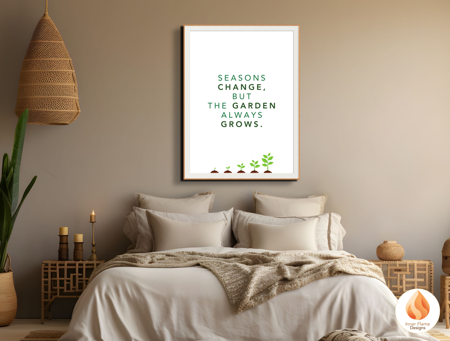 Motivational Poster with Nature-Inspired Quote 7 - "Seasons Change, But The Garden Always Grows"
