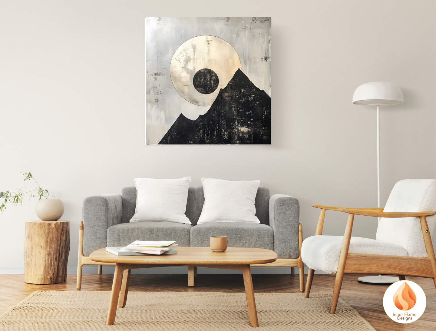 Ethereal Japandi Art for Modern Home Design | Triptych Artwork (Series 1)