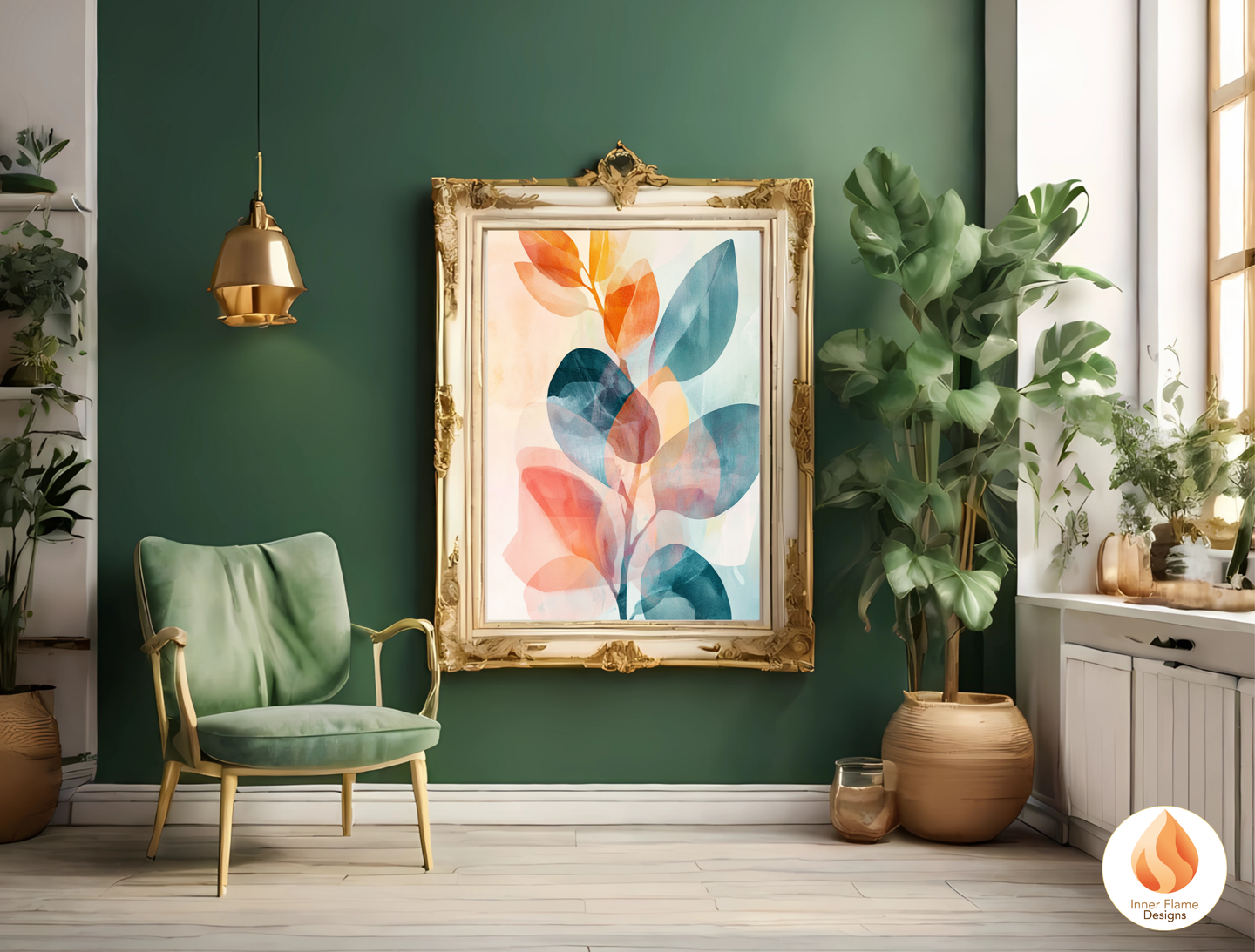 Refreshing Flower Artwork for Modern Home Design | Triptych Artwork
