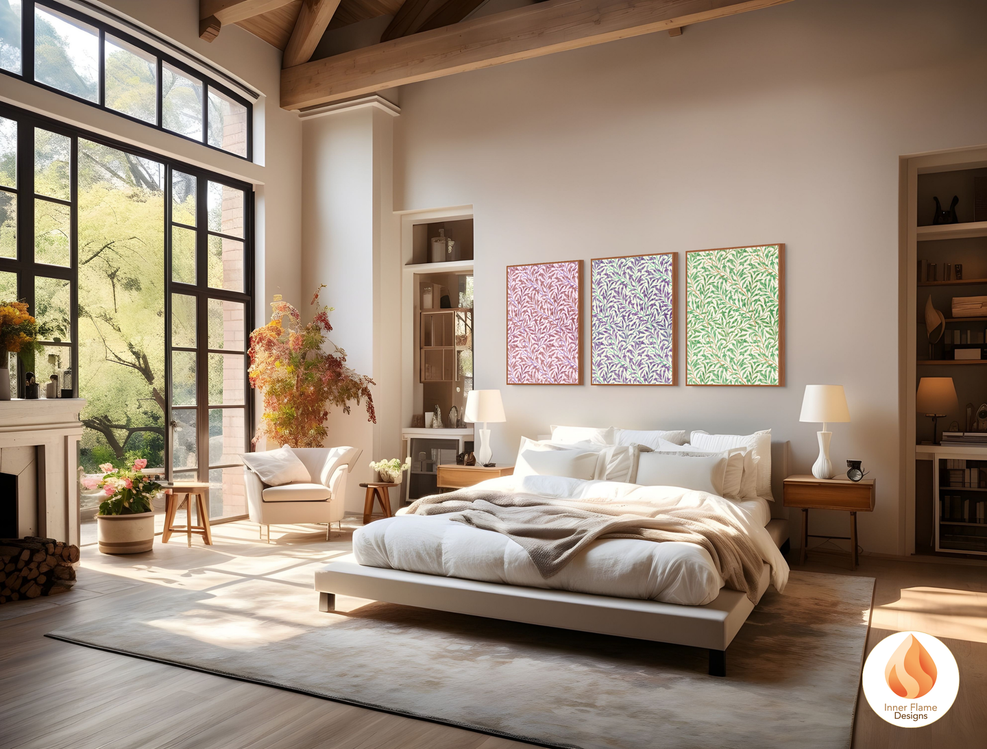 William Morris Inspired Designs - "Willow Bough" | Abstract Botanical Art for Modern Home Design |