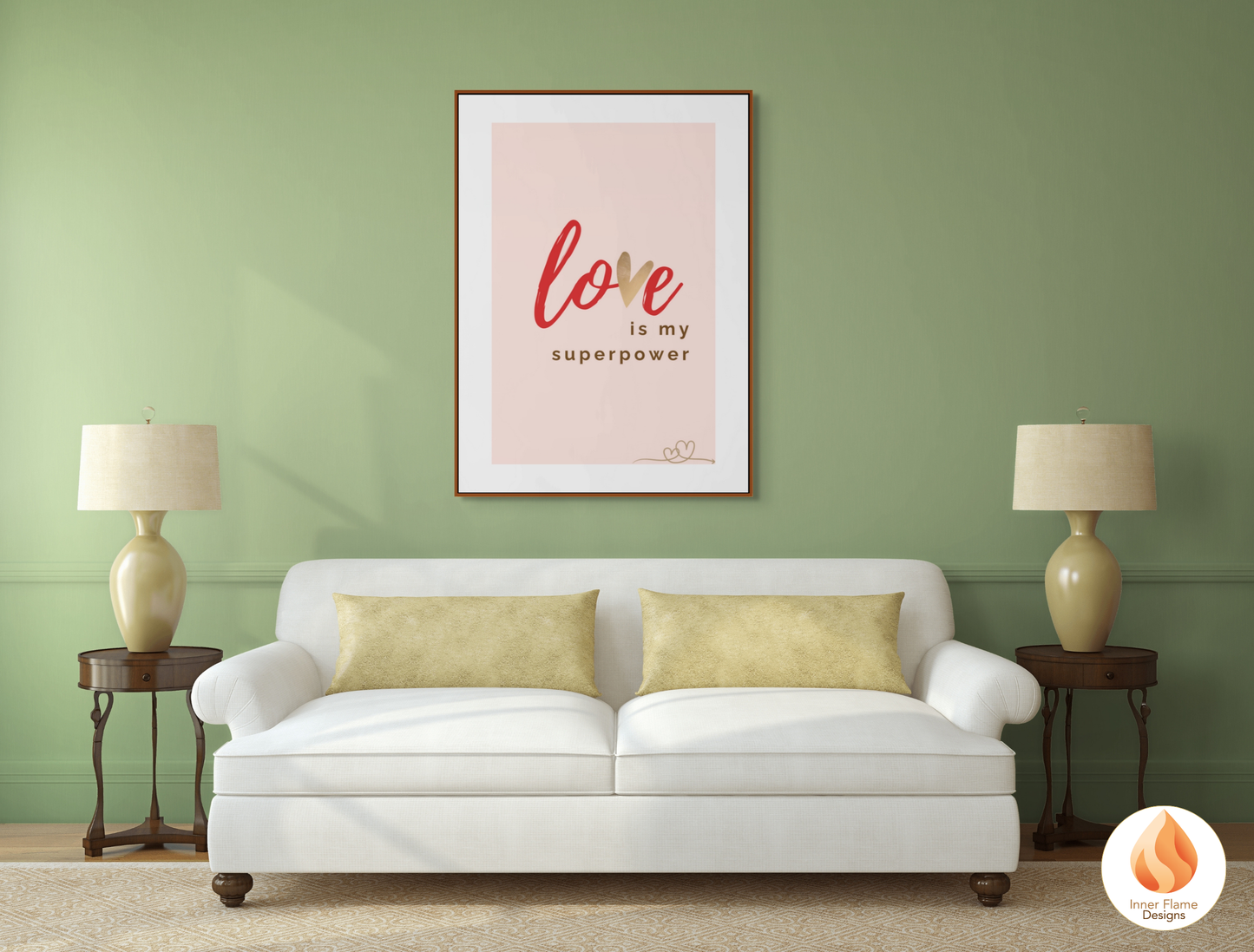 Motivational Poster with Love Inspirational Quote 5 - "Love Is My Superpower"