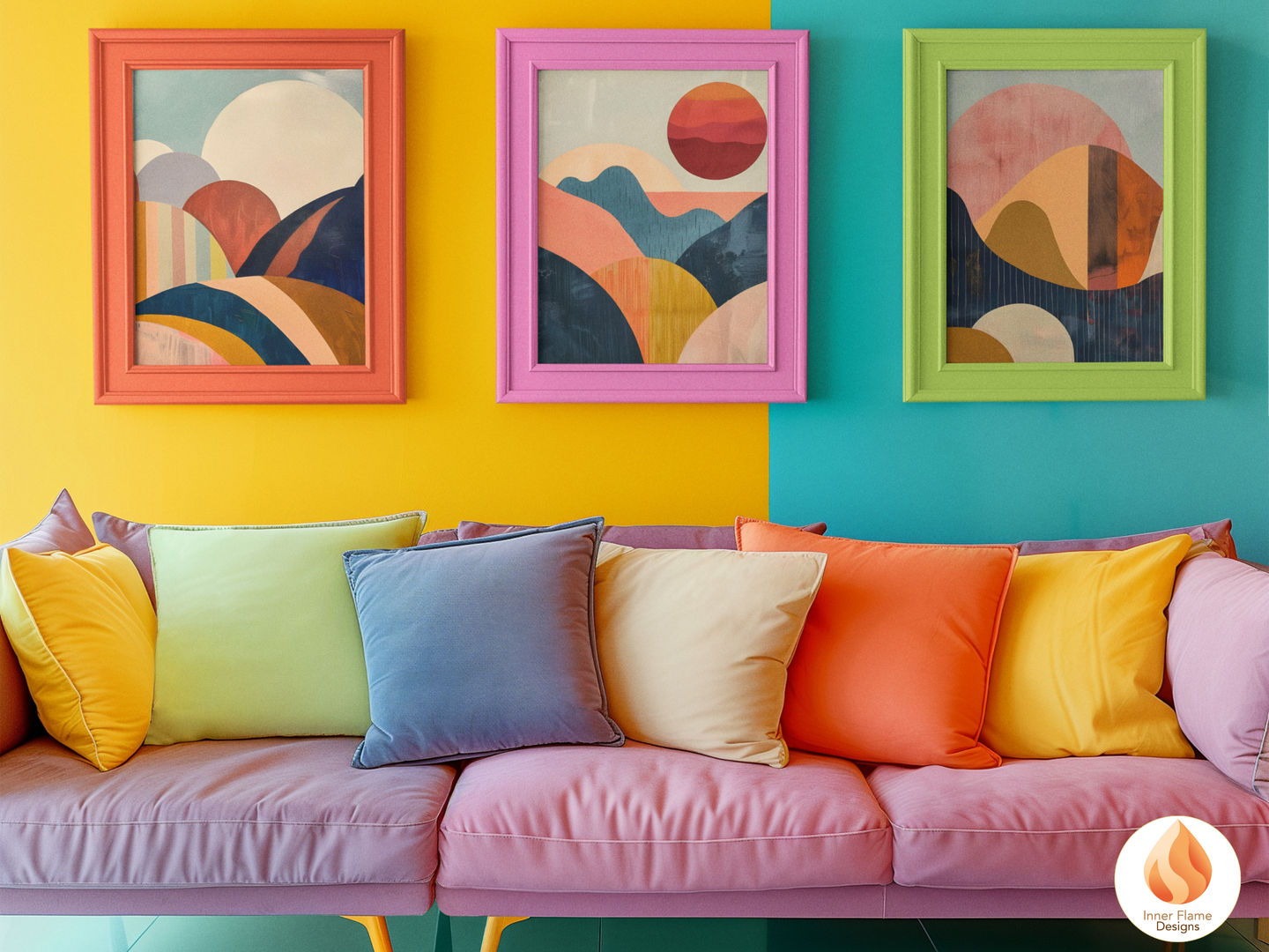 Eclectic Boho Wall Art Décor for Modern Home Design | Triptych Artwork (Series 5)
