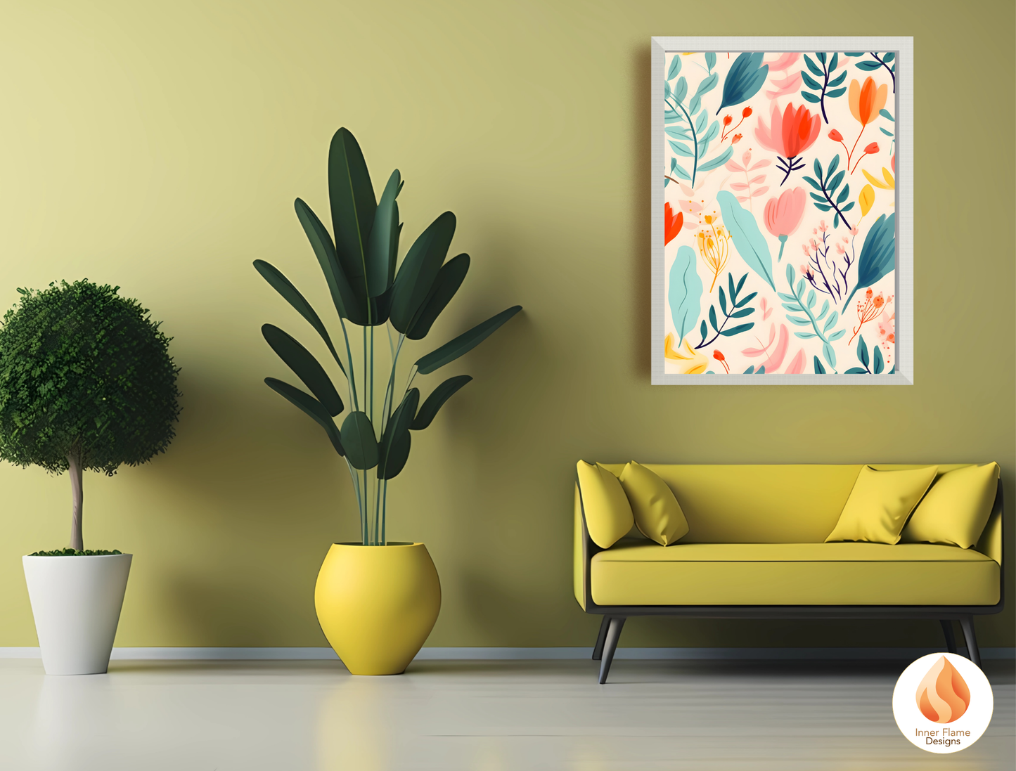 Cheerful Boho Wall Art Décor for Modern Home Design | Four Piece Wall Art