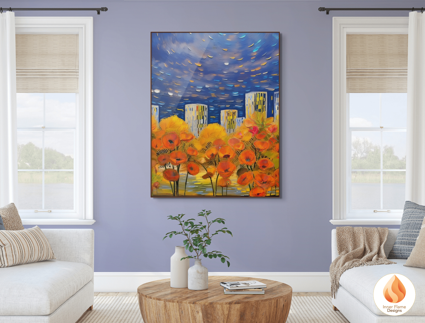 Vivid Flower Artwork for Modern Home Design | Four Piece Artwork