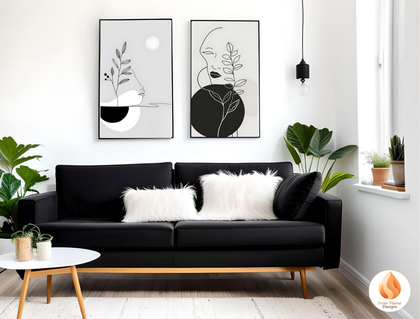 Sophisticated Line Art for Modern Home Design | Triptych Artwork