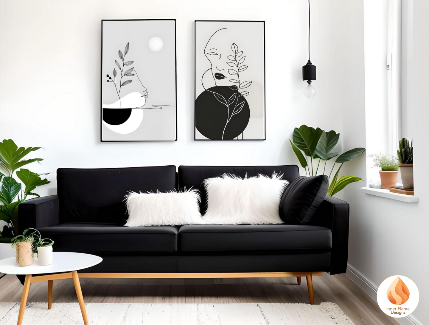 Sophisticated Line Art for Modern Home Design | Triptych Artwork