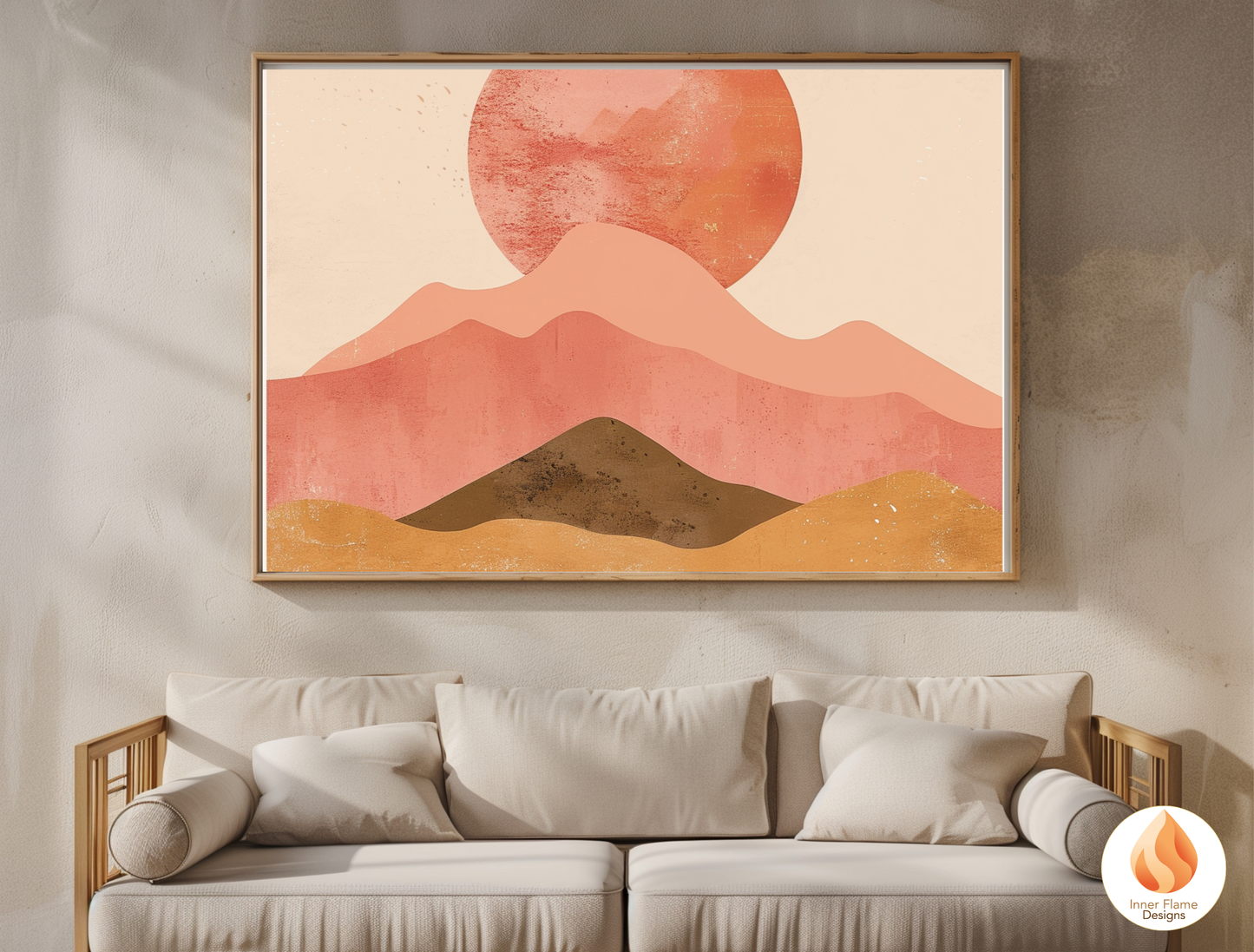 Soothing Boho Wall Art Décor for Modern Home Design | Triptych Artwork (Series 2)