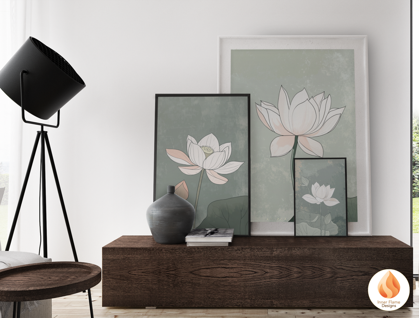 Subtle Japandi Art for Modern Home Design | Triptych Artwork (Series 5)