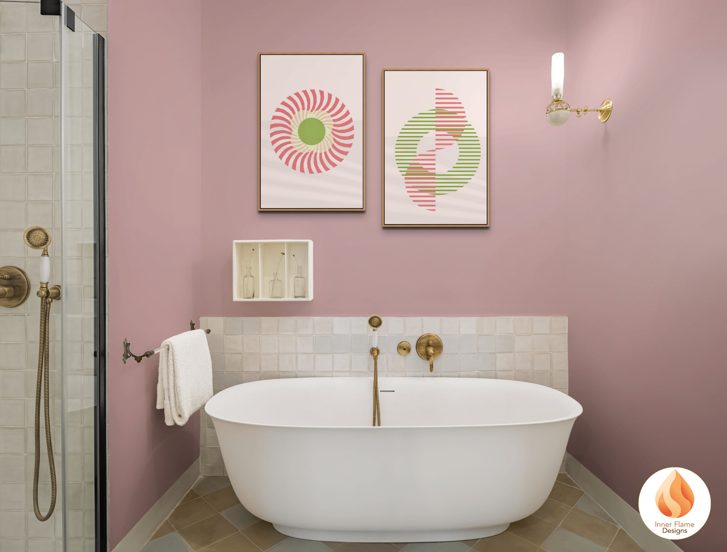 Playful Geometric Artwork for Modern Home Design | Triptych Artwork