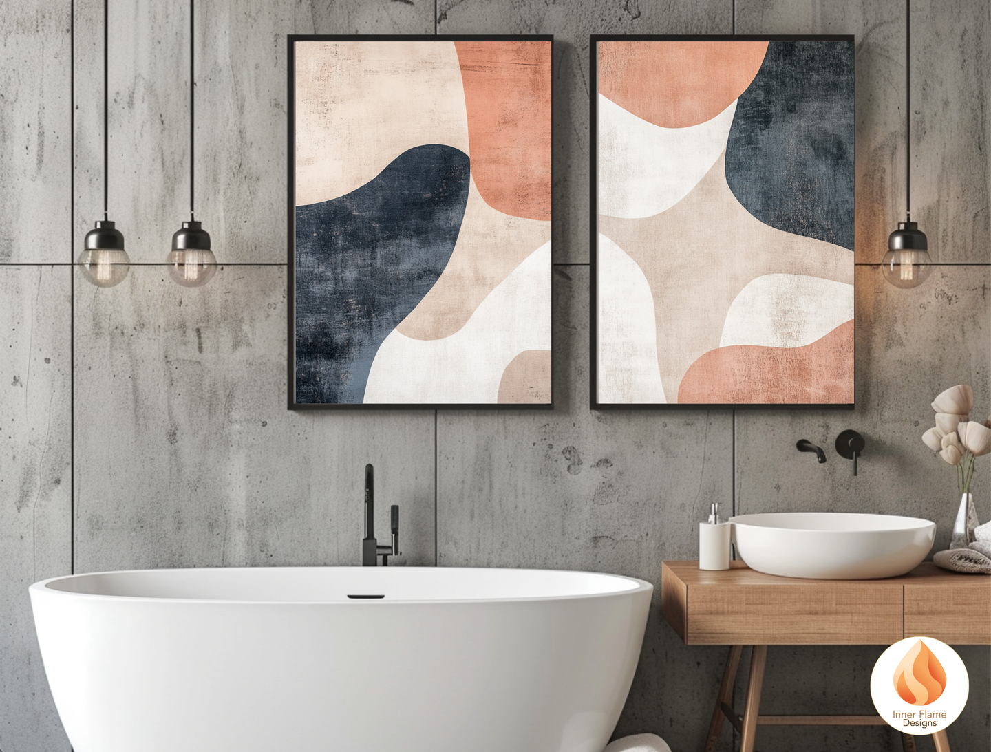 Organic Minimalist Art for Modern Home Design | Triptych Artwork