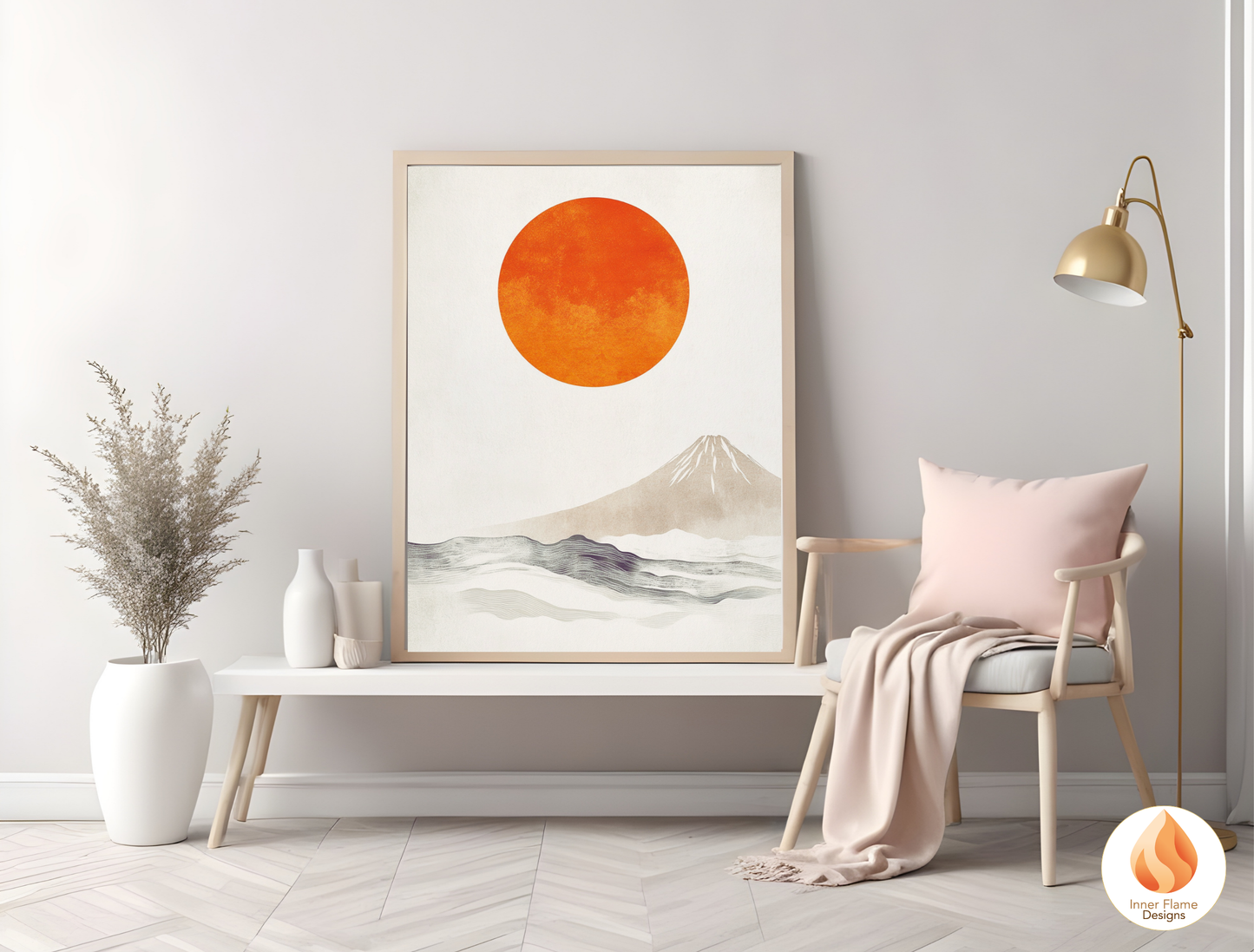 Harmonious Japandi Art for Modern Home Design | Diptych Artwork (Series 2)