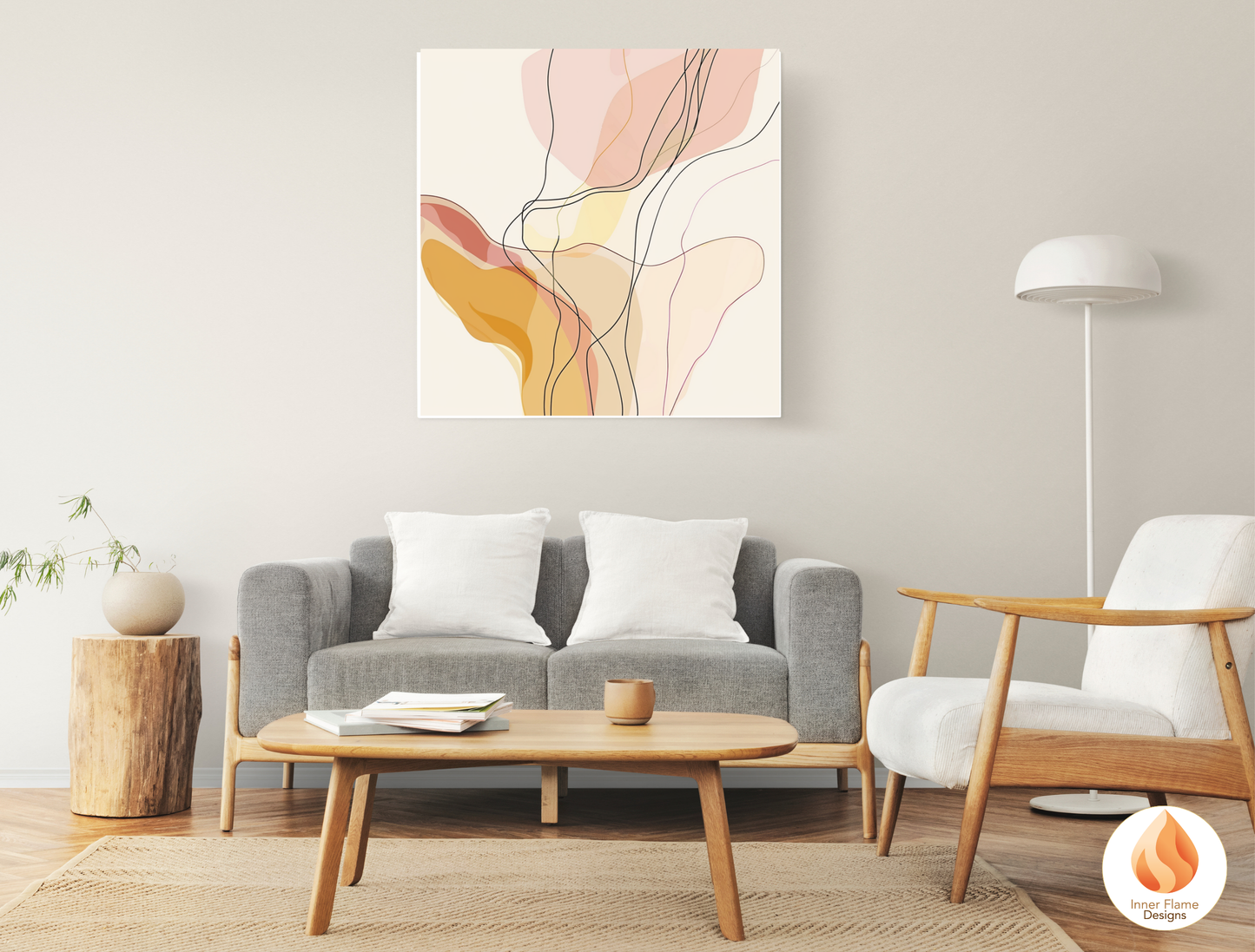 Graceful Line Art for Modern Home Design | Triptych Artwork (Series 2)