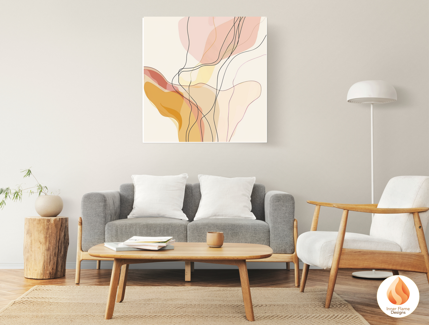 Graceful Line Art for Modern Home Design | Triptych Artwork (Series 2)