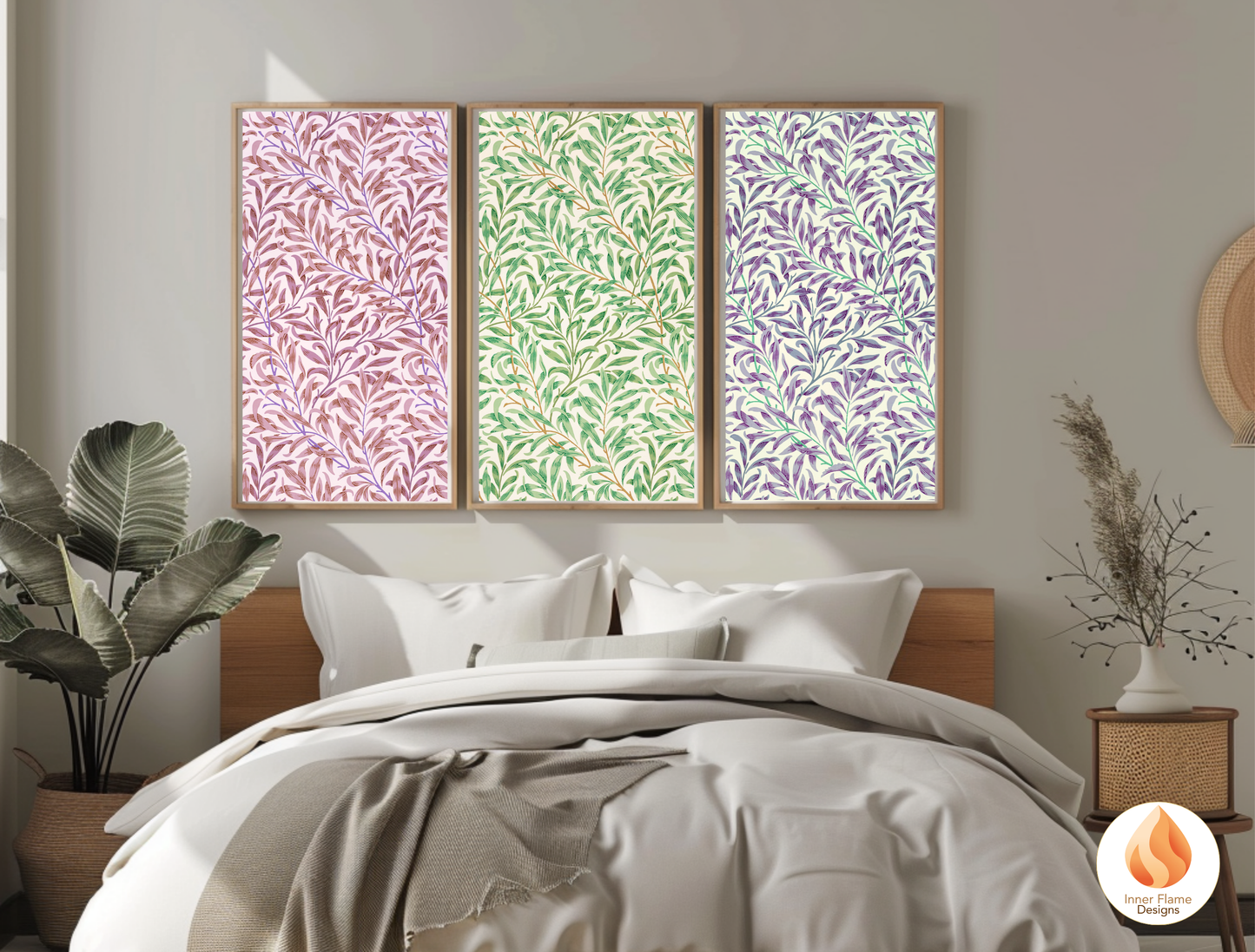 William Morris Inspired Designs - "Willow Bough" | Abstract Botanical Art for Modern Home Design |