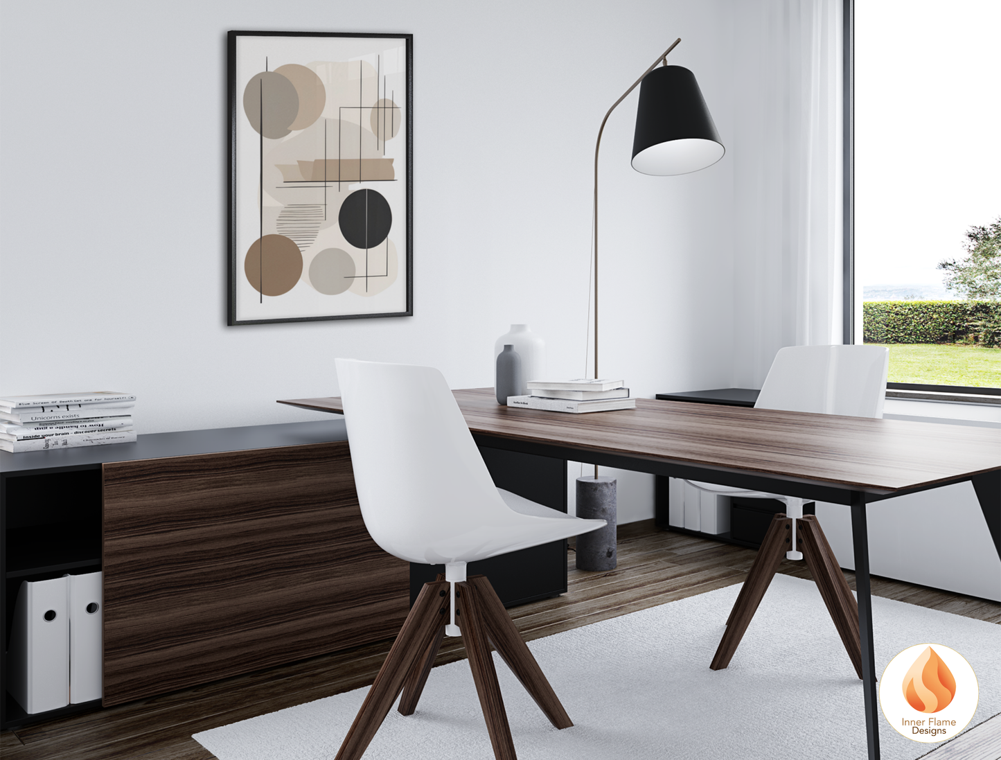 Classic Geometric Artwork for Modern Home Design | Diptych Artwork