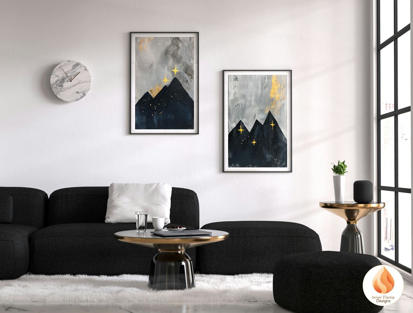 Ethereal Japandi Art for Modern Home Design | Triptych Artwork (Series 3)
