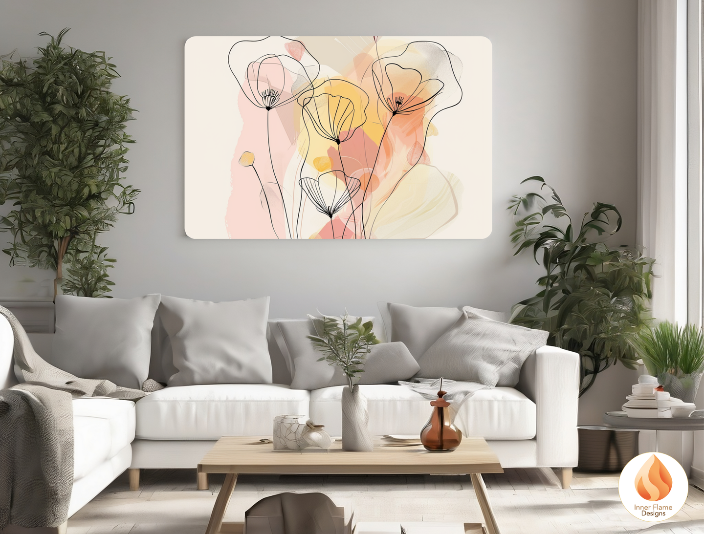 Graceful Line Art for Modern Home Design | Triptych Artwork (Series 4)