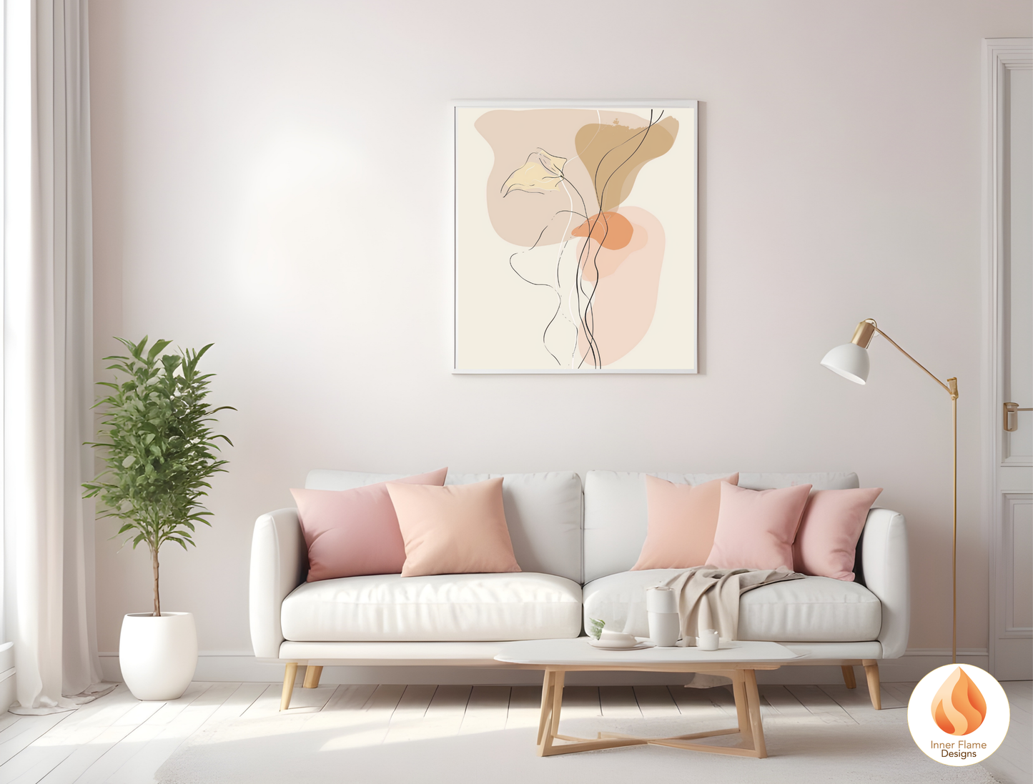 Graceful Line Art for Modern Home Design | Triptych Artwork (Series 2)