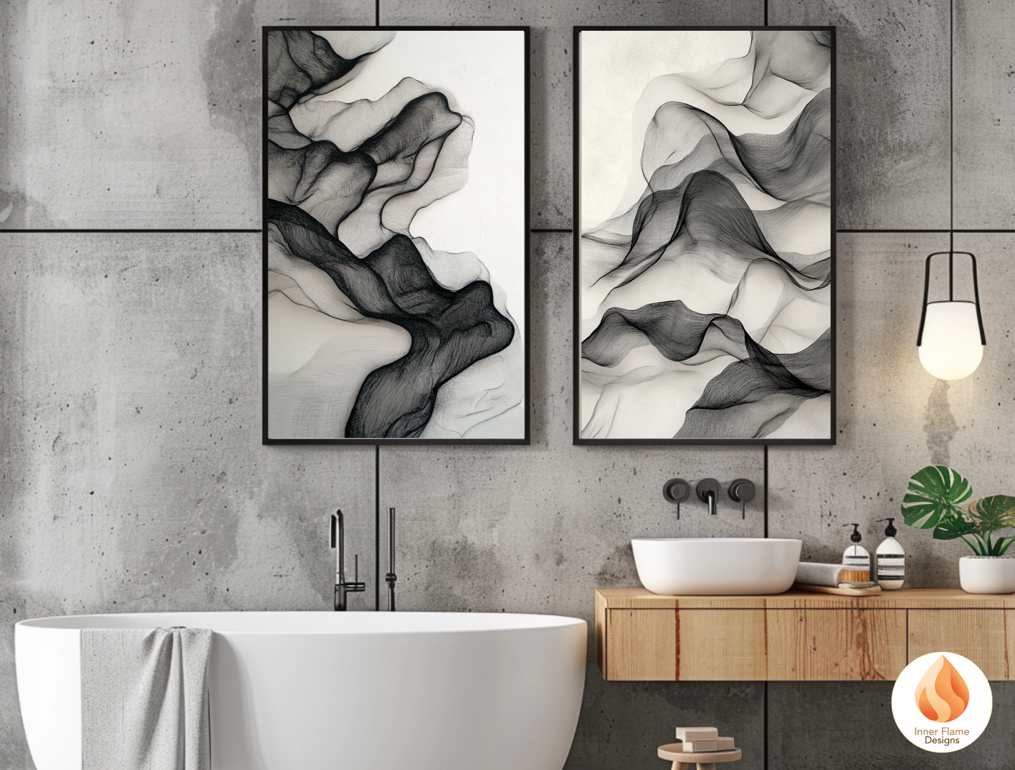 Intricate Line Art for Modern Home Design | Triptych Artwork