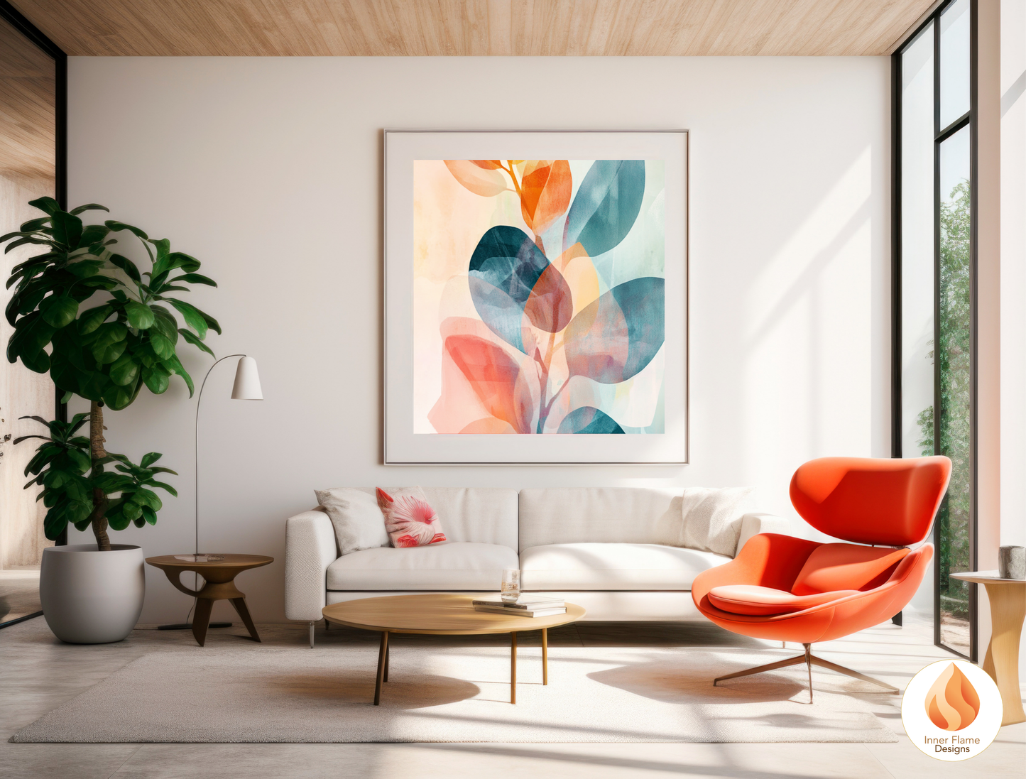 Refreshing Flower Artwork for Modern Home Design | Triptych Artwork