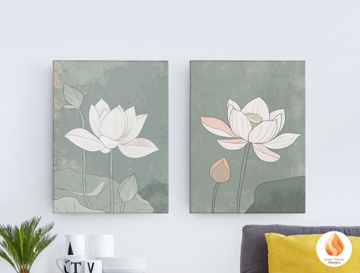 Subtle Japandi Art for Modern Home Design | Triptych Artwork (Series 5)