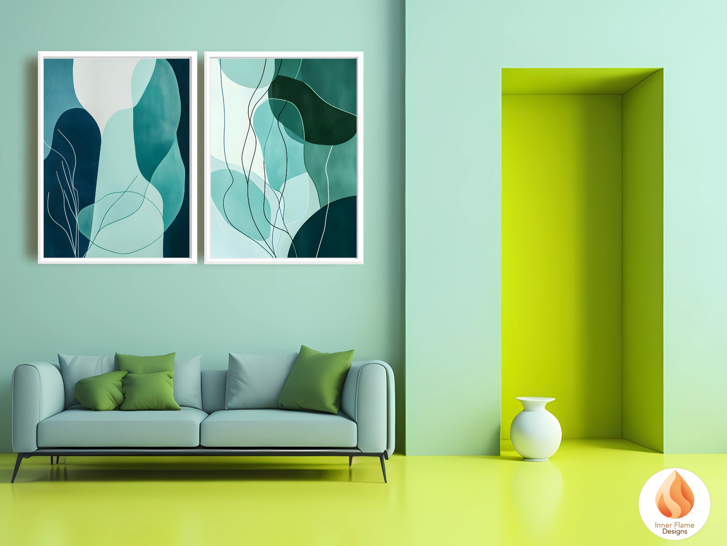 Whimsical Line Art for Modern Home Design | Triptych Artwork
