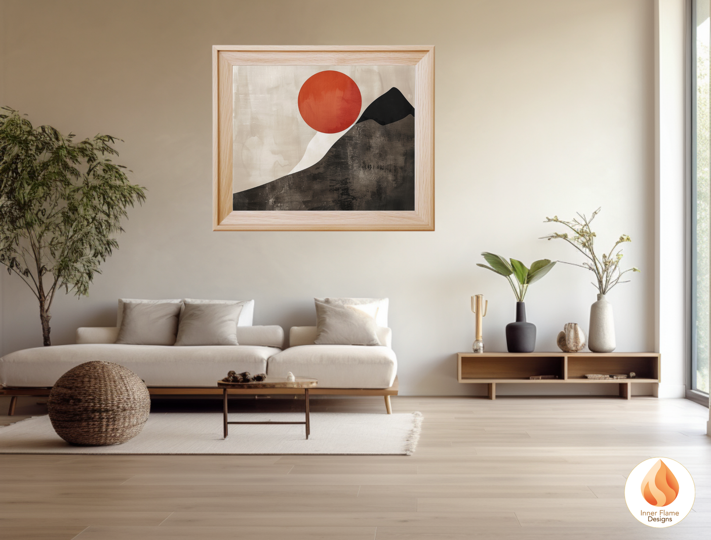 Ethereal Japandi Art for Modern Home Design | Triptych Artwork (Series 5)