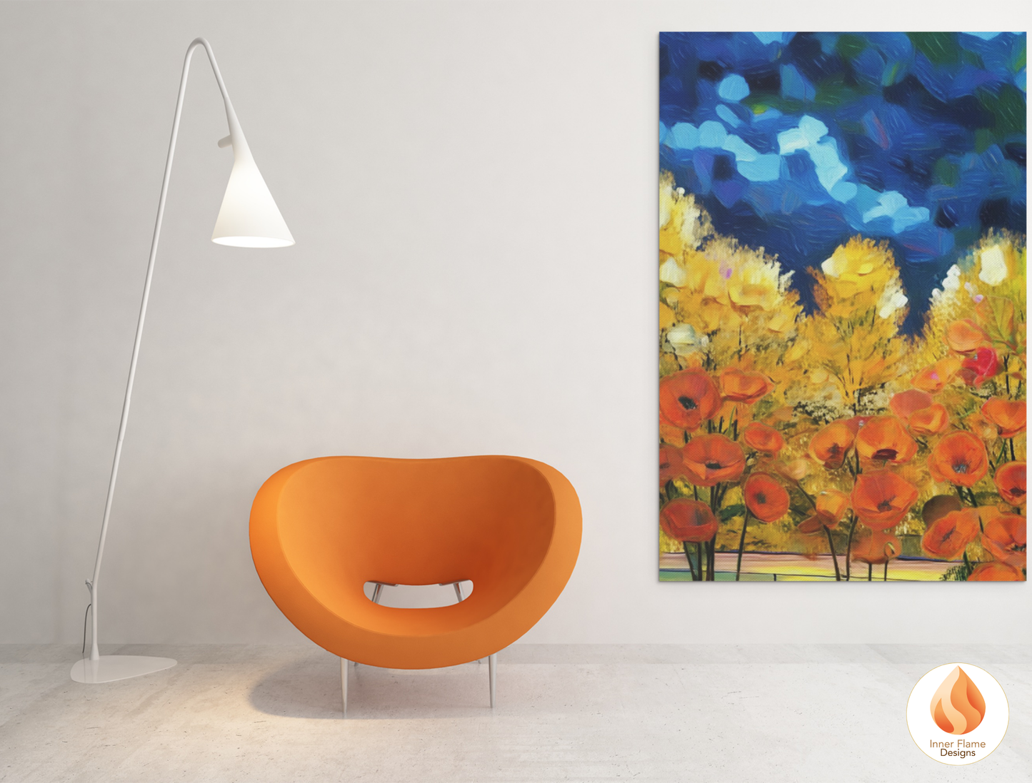 Vivid Flower Artwork for Modern Home Design | Four Piece Artwork