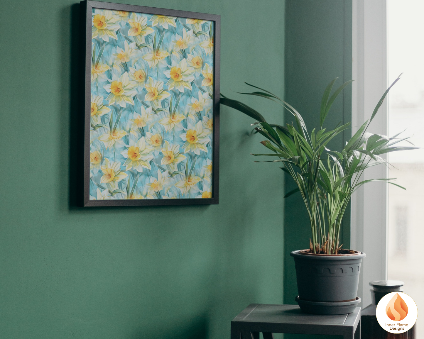 Watercolour Daffodil Floral Surface Patterns | Seamless Patterns for Wallpaper, Textiles, Packaging and Digital Designs