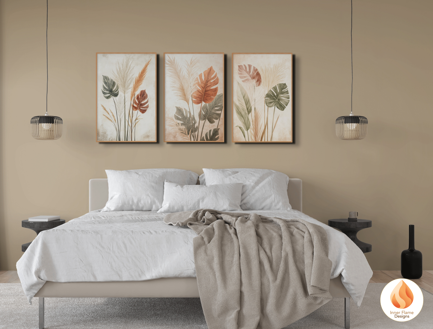 Timeless Botanical Art for Modern Home Design | Triptych Artwork