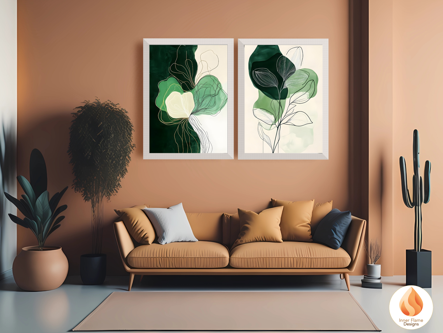 Bold Line Art for Modern Home Design | Triptych Artwork
