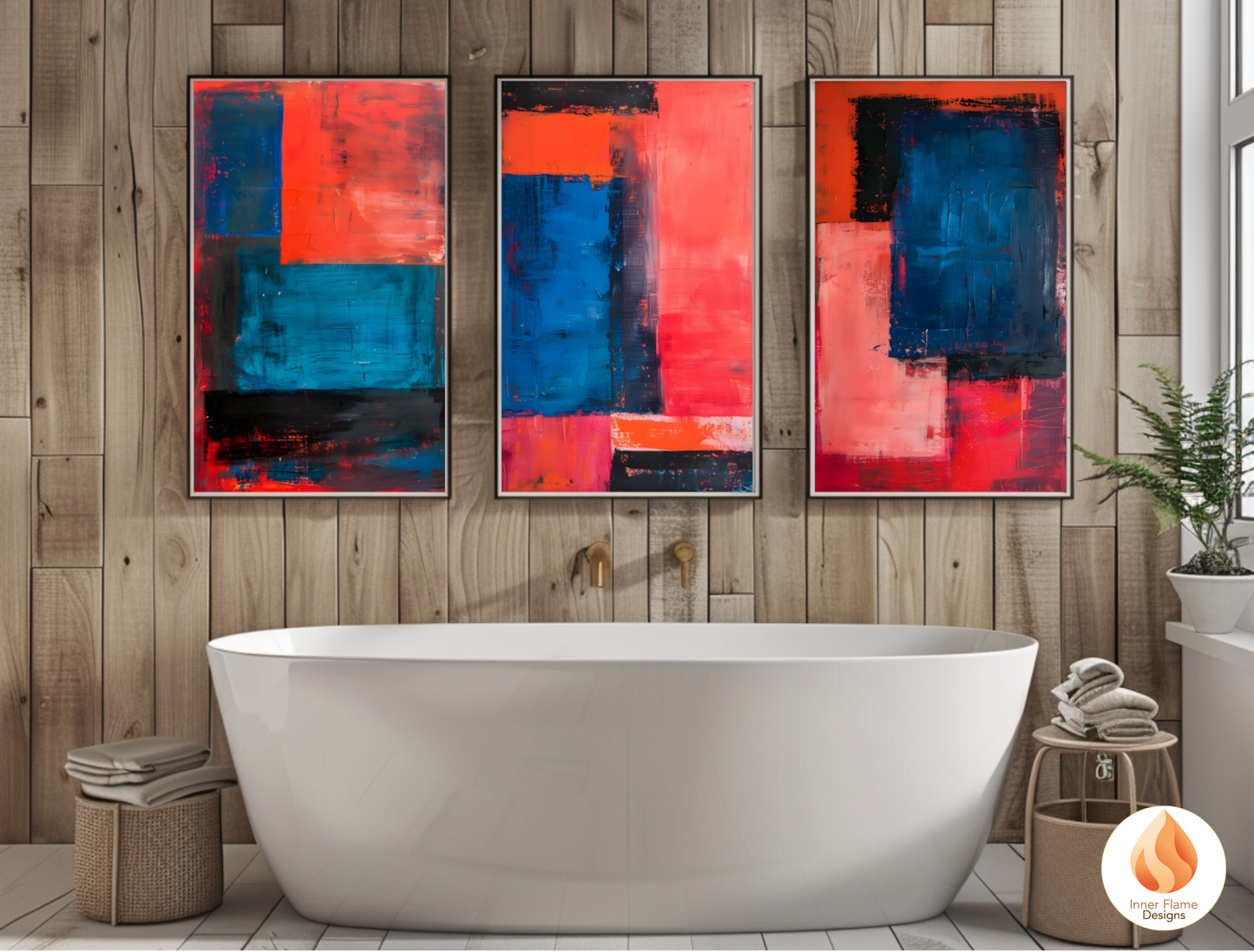 Striking Minimalist Art for Modern Home Design | Triptych Artwork