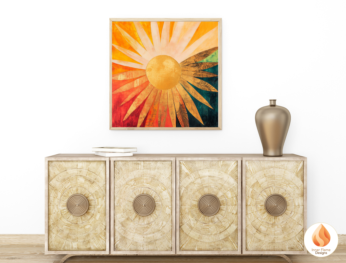 Vivid Cosmic Boho Wall Art Décor for Modern Home Design | Triptych Artwork (Series 1)