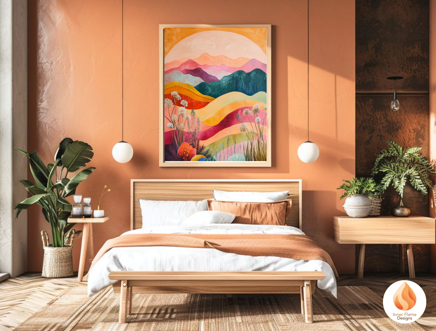 Dramatic Boho Wall Art Décor for Modern Home Design | Triptych Artwork (Series 1)