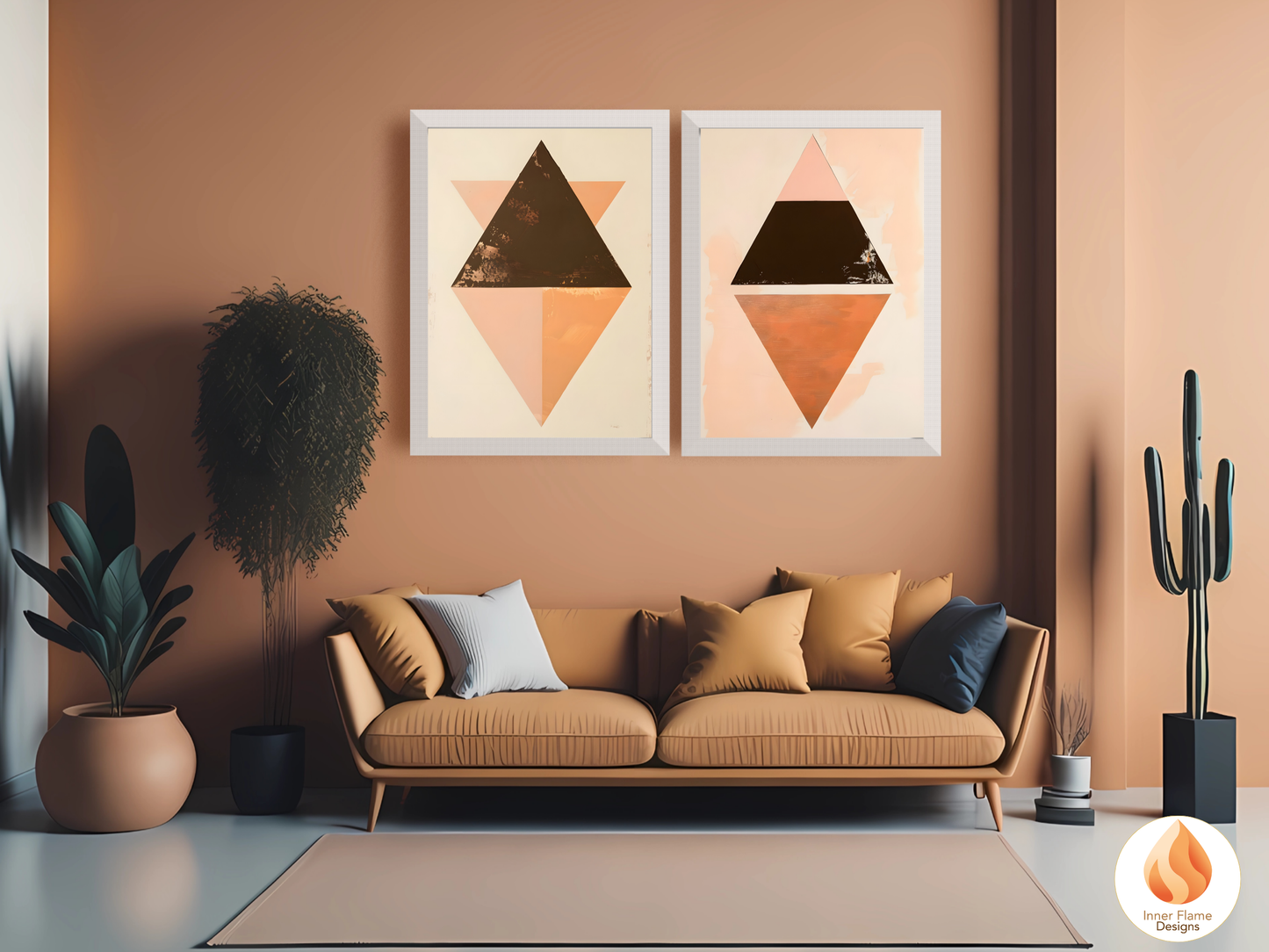 Classy Geometric Abstract Wall Art for Home Décor