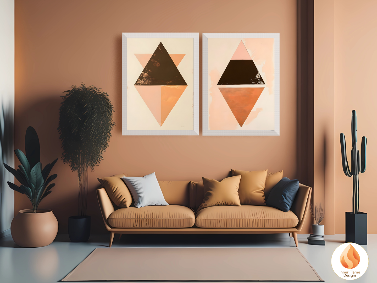Classy Geometric Abstract Wall Art for Home Décor