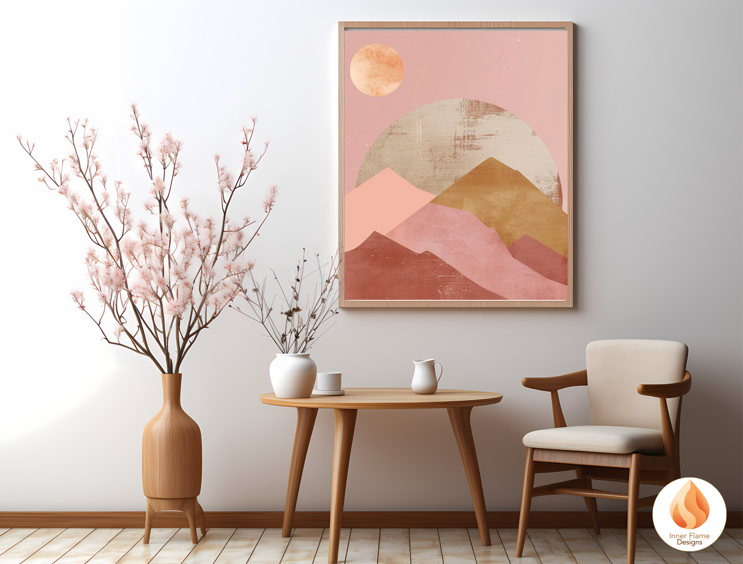 Soothing Boho Wall Art Décor for Modern Home Design | Triptych Artwork (Series 3)