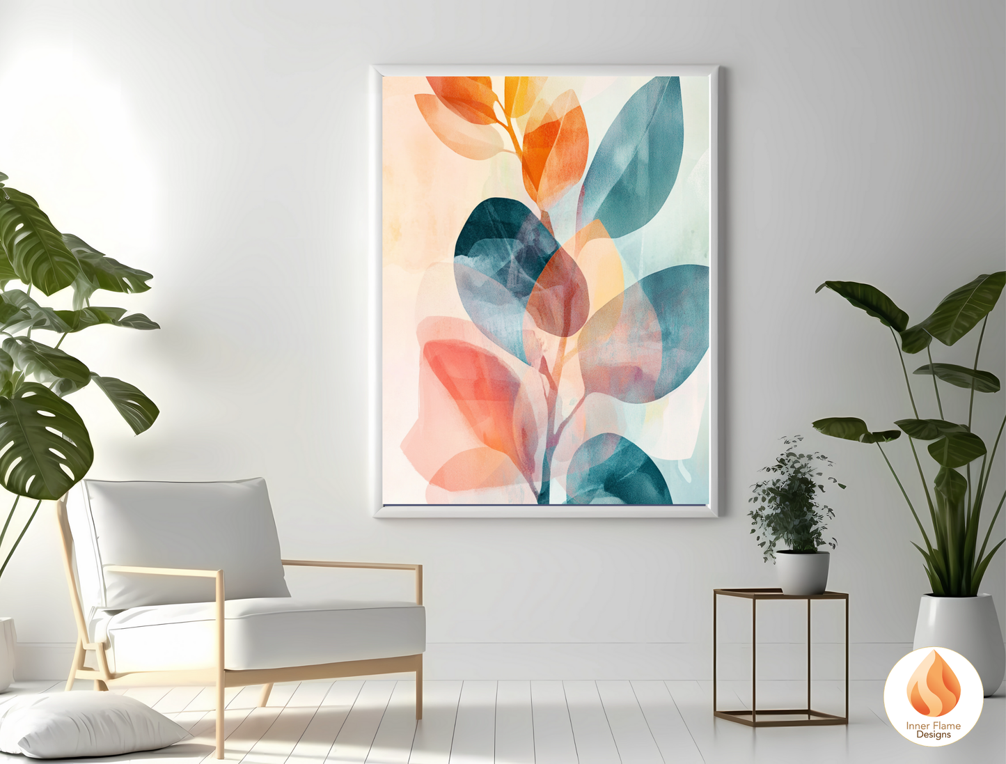 Refreshing Flower Artwork for Modern Home Design | Triptych Artwork