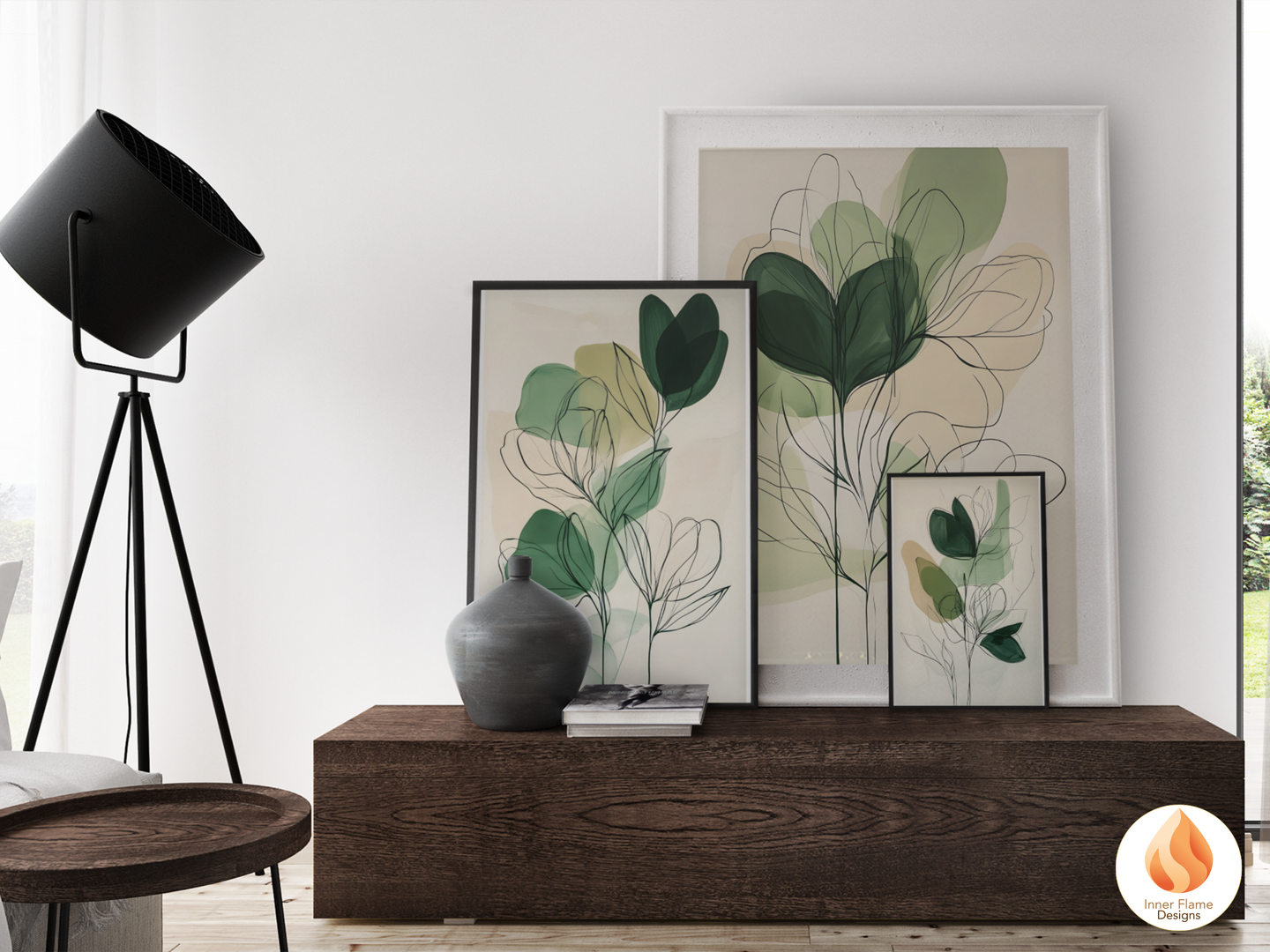 Organic Line Art for Modern Home Design | Triptych Artwork