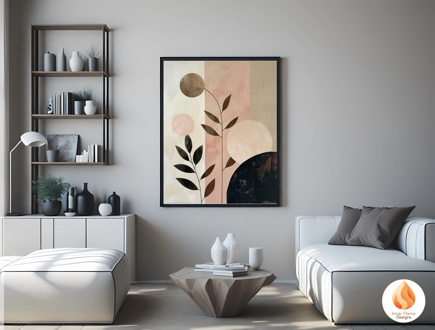 Charming Japandi Art for Modern Home Design | Triptych Artwork (Series 3)