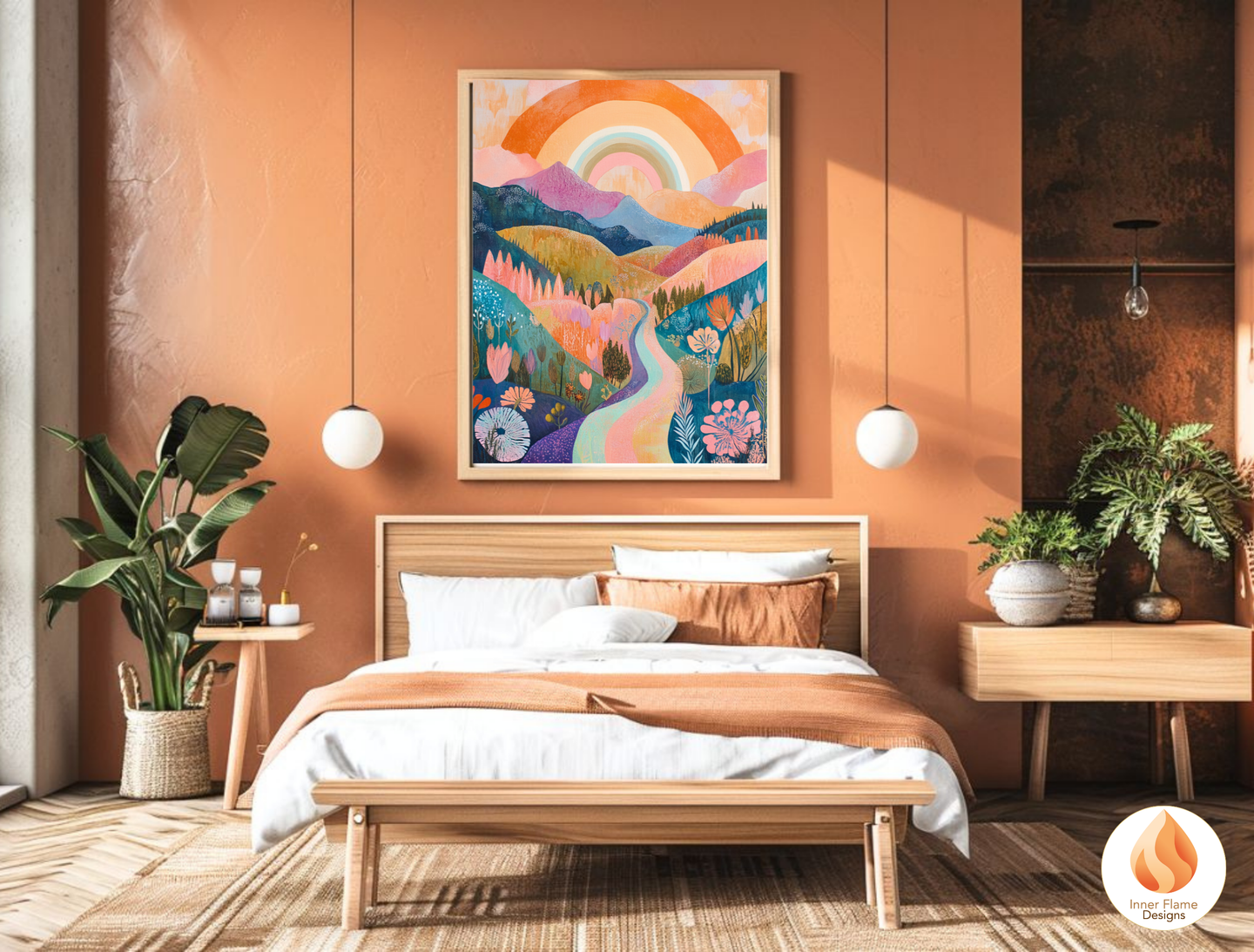 Dramatic Boho Wall Art Décor for Modern Home Design | Triptych Artwork (Series 2)