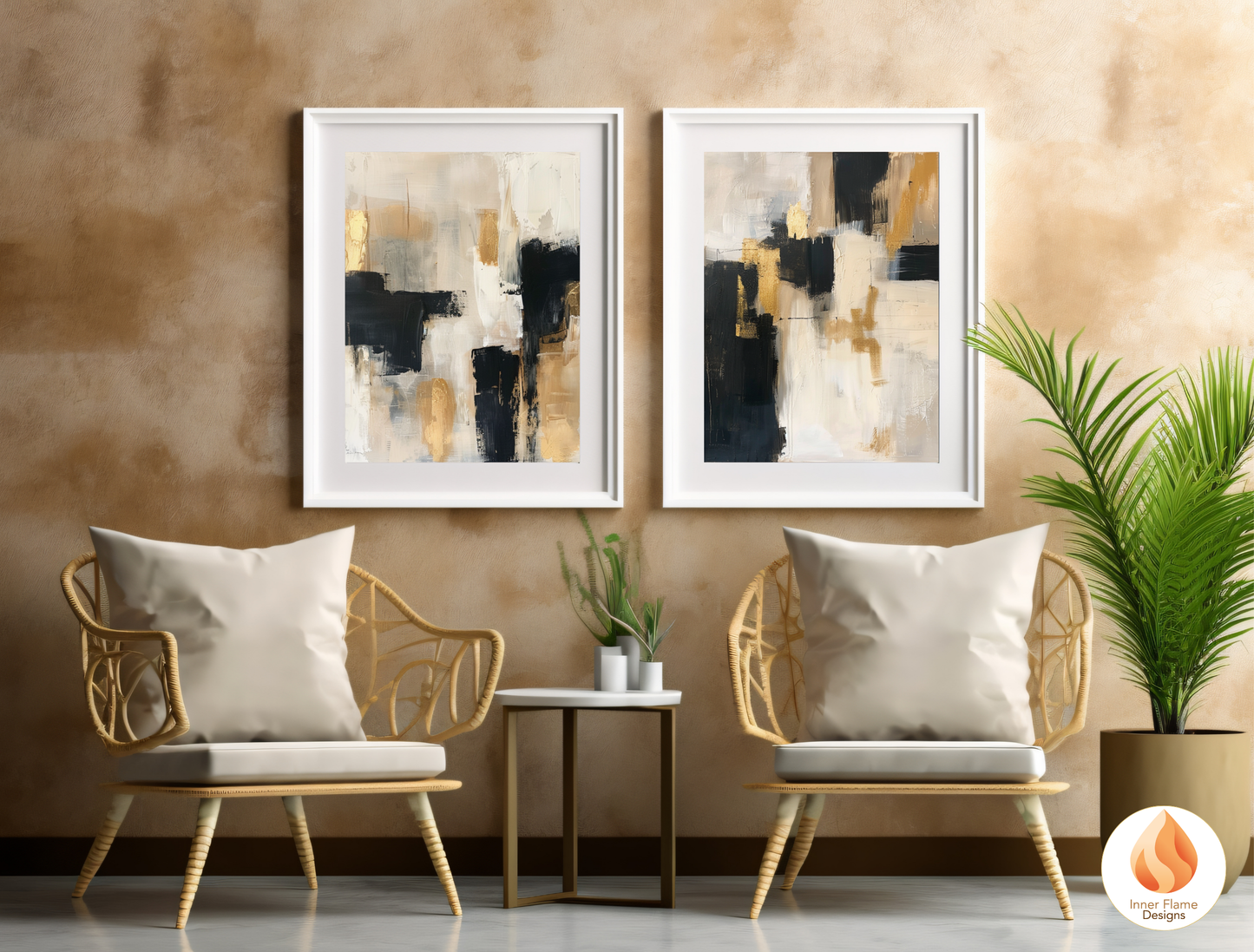 Sophisticated Minimalist Art for Modern Home Design | Triptych Artwork