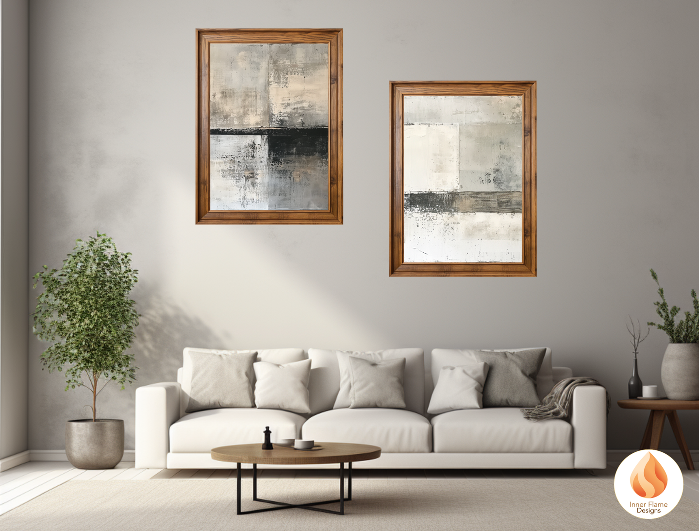 Classy Minimalist Art for Modern Home Design | Triptych Artwork