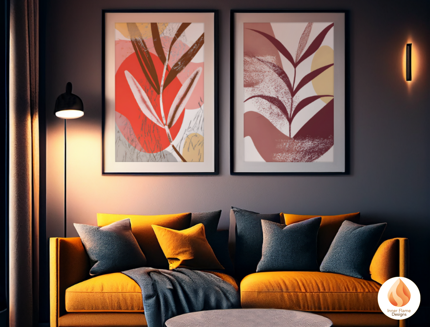 Bright Boho Wall Art Décor for Modern Home Design | Four Piece Wall Art