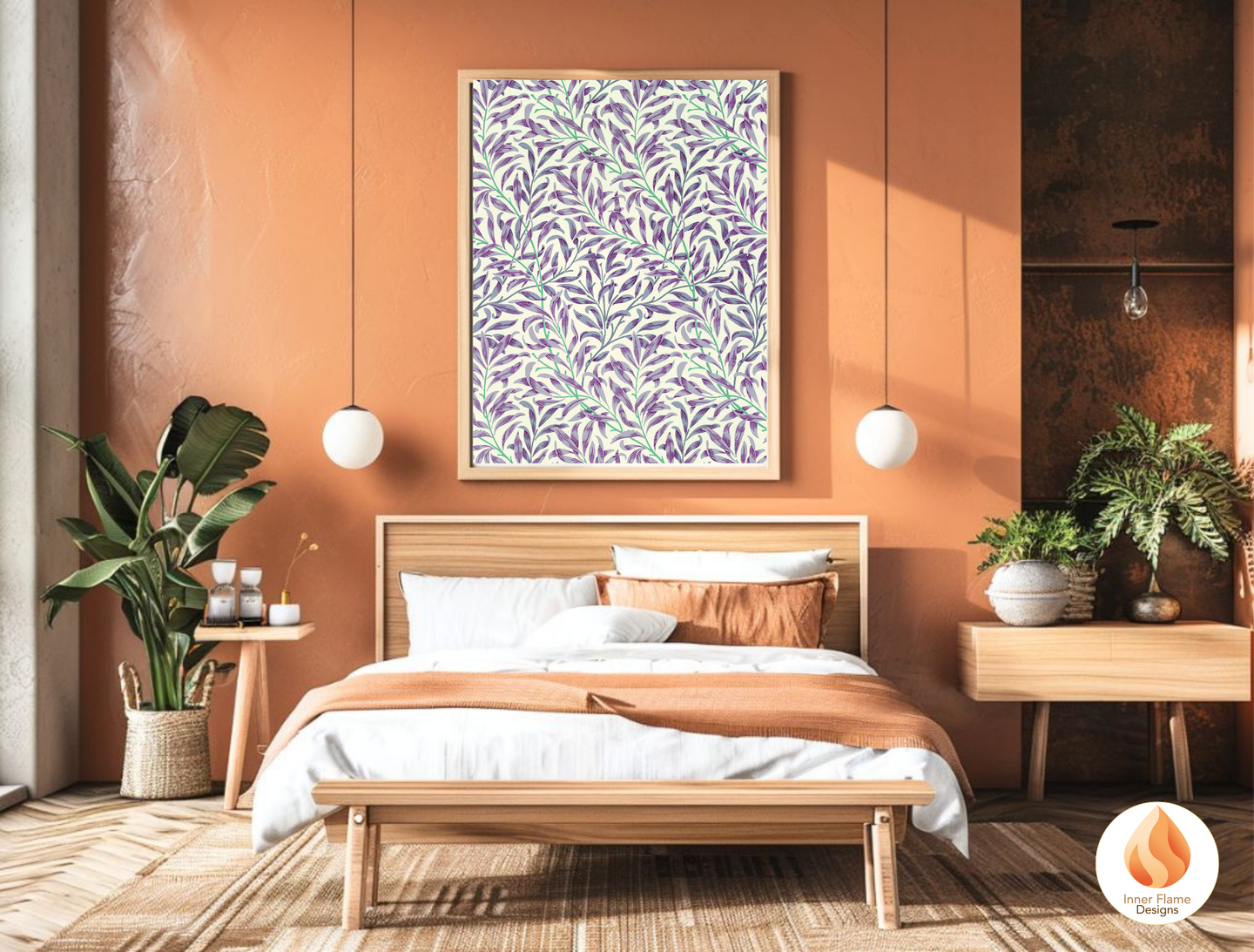 William Morris Inspired Designs - "Willow Bough" | Abstract Botanical Art for Modern Home Design |