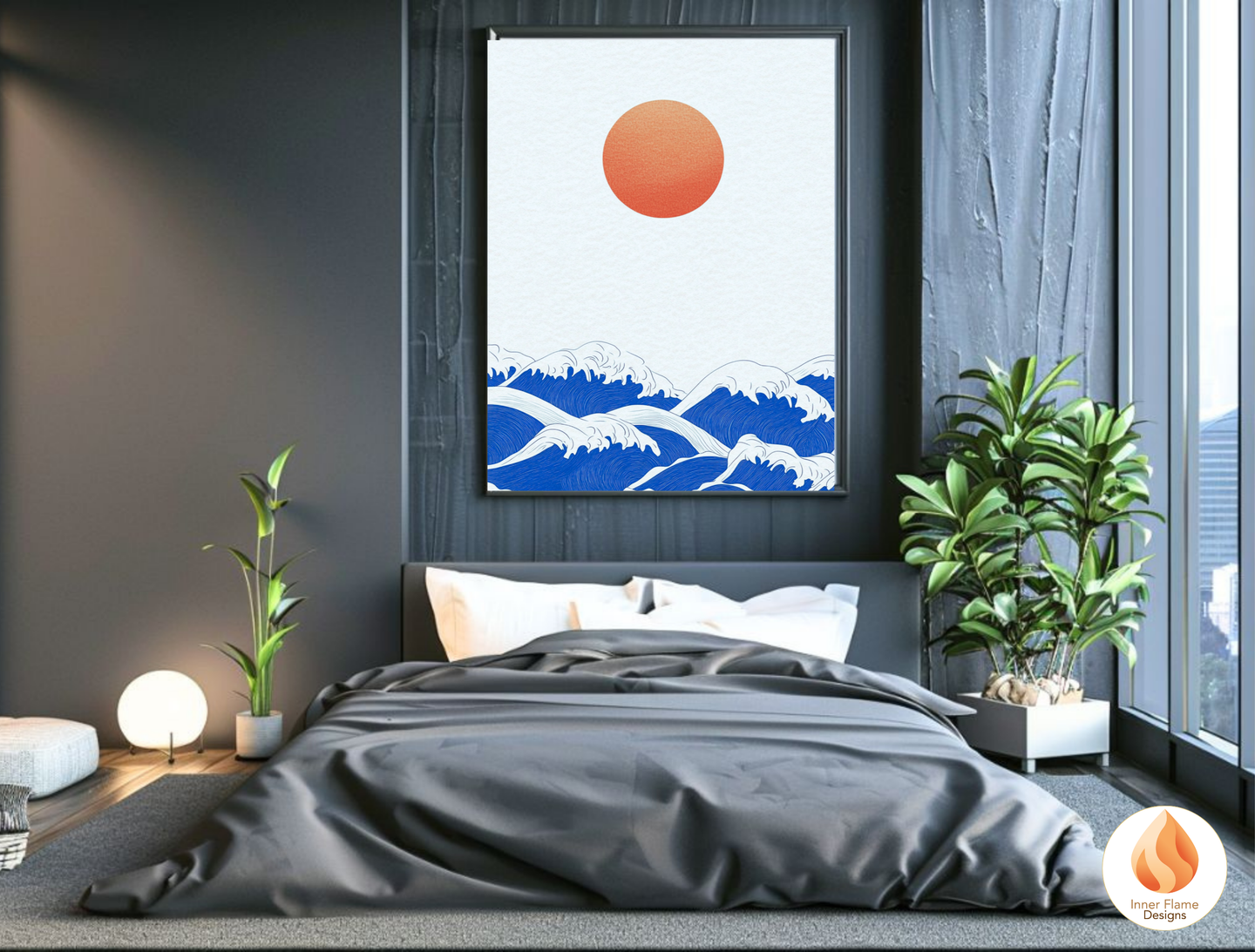 Vibrant Japandi Art for Modern Home Design | Diptych Artwork (Series 2)
