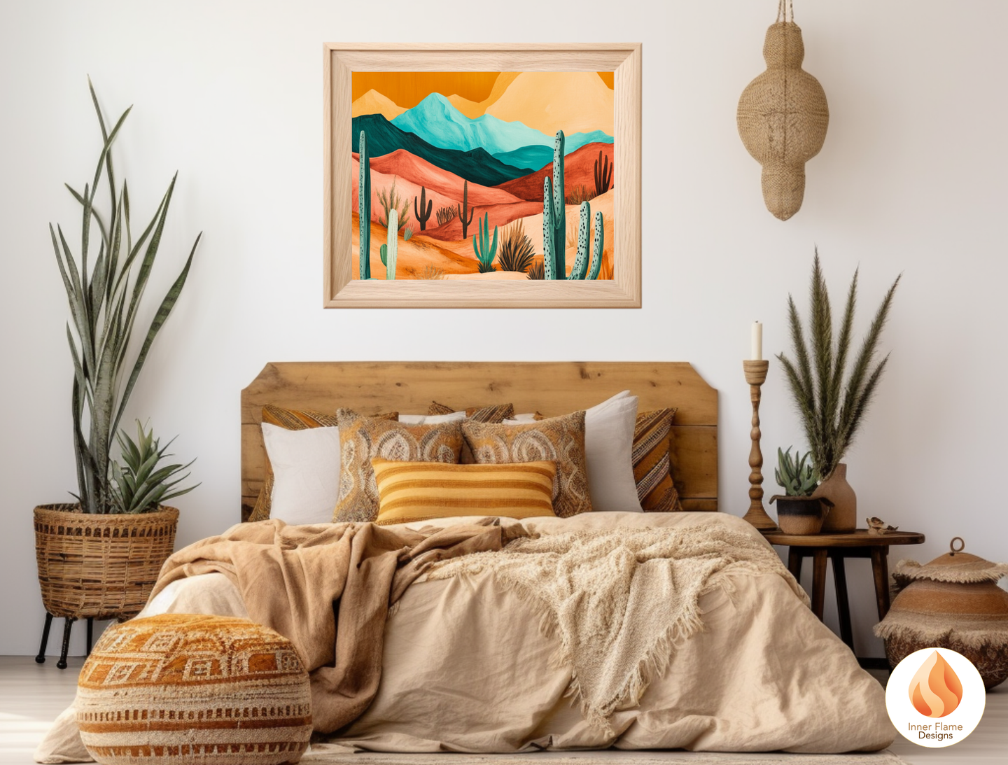 Exotic Boho Wall Art Décor for Modern Home Design | Triptych Artwork