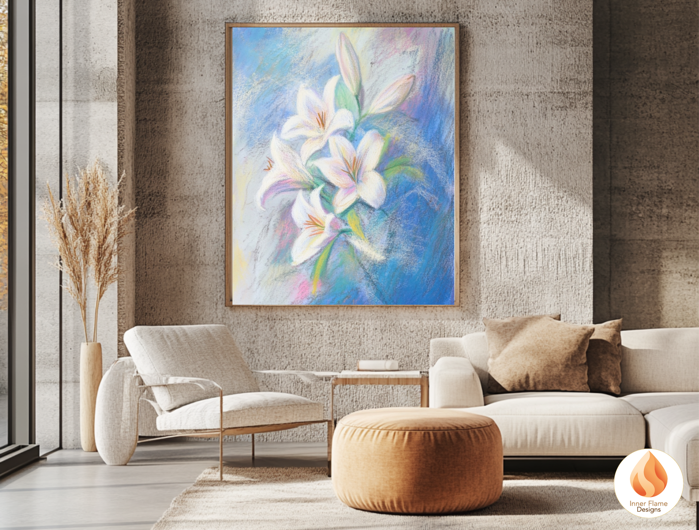 Delicate Flower Artwork for Modern Home Design | Four Piece Artwork